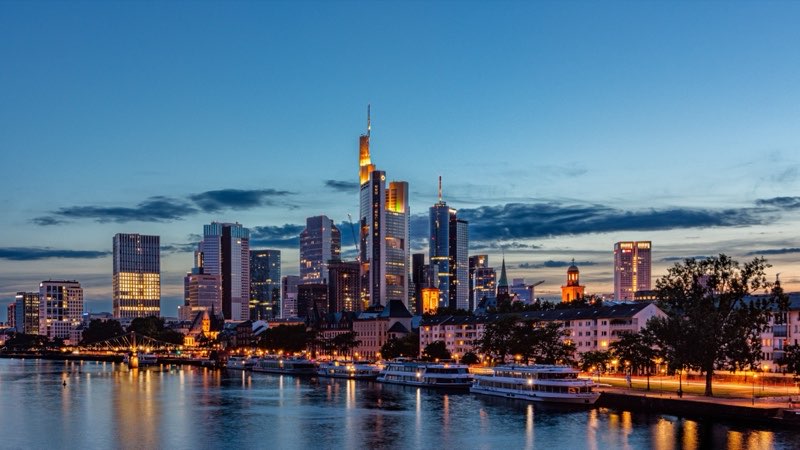 Skyline of an international financial centre