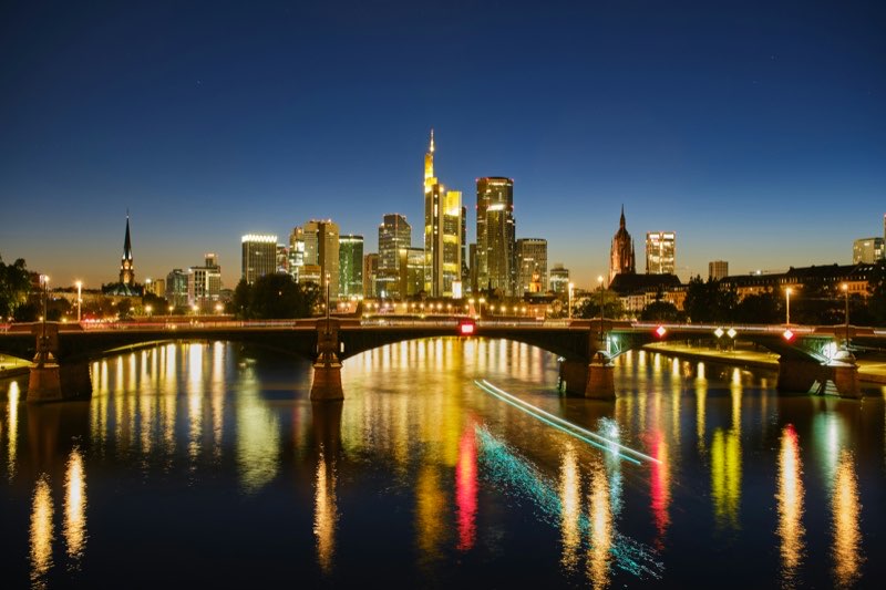 City skyline at night