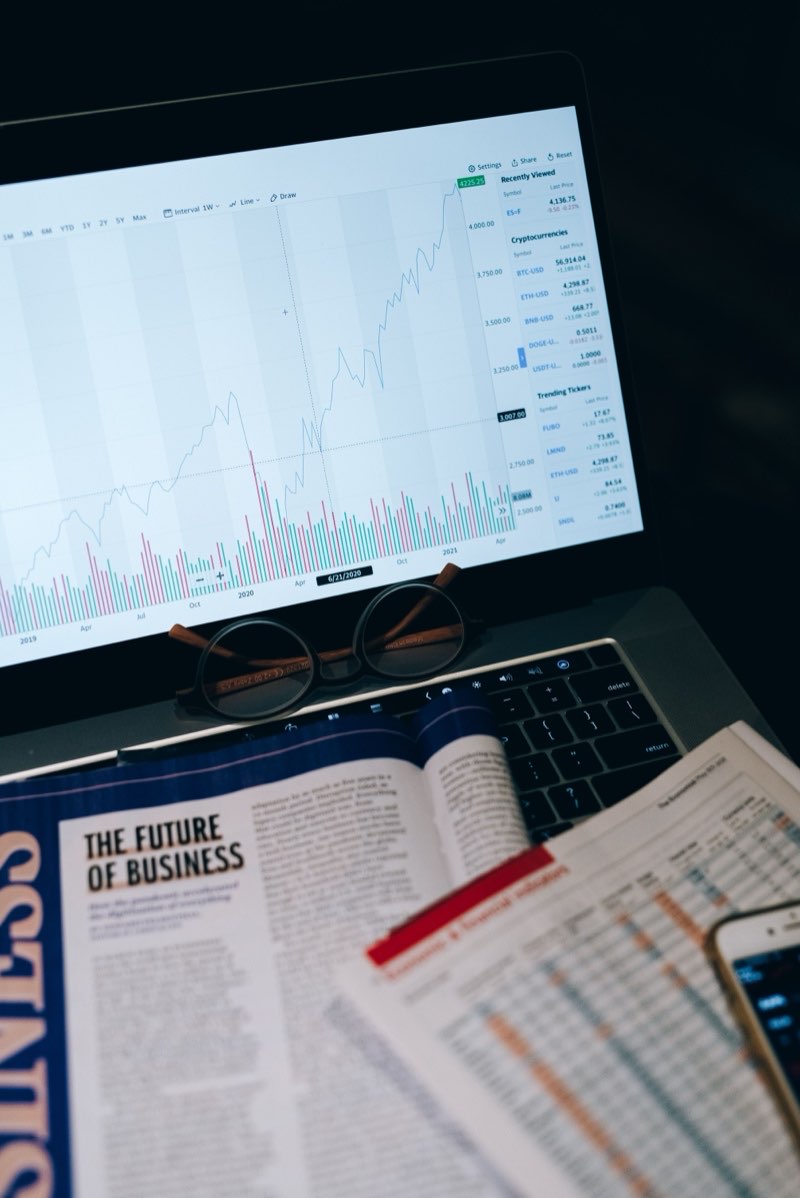 Market data on a trading screen